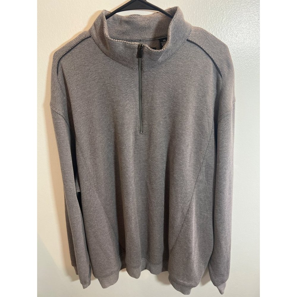 PRO TOUR GOLF GREY XXL MEN'S MOCK NECK 1/2 ZIP SWEATSHIRT